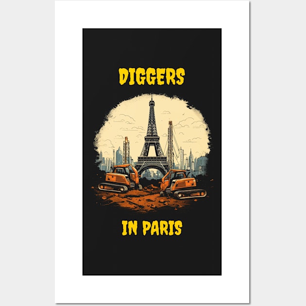 Diggers in Paris Wall Art by Popstarbowser